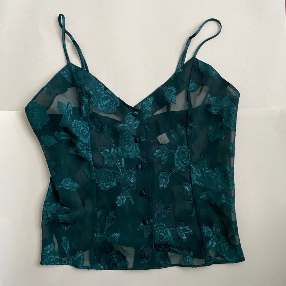Green Satin Cami